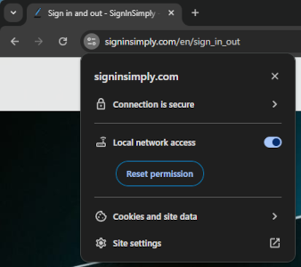 Alloow local network access setting