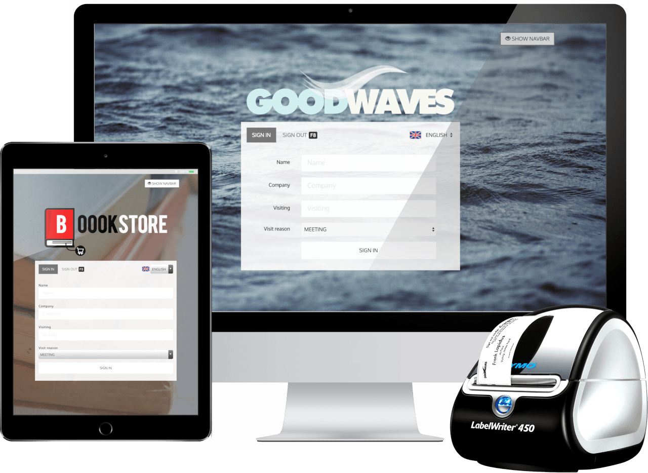 Visitor management system for computer and iPad
